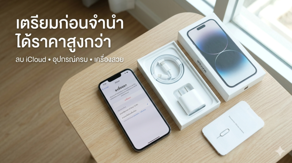 รับจำนำ iPhone ใกล้ฉัน กรุงเทพ ร้านไหนให้ราคาดีที่สุด ดอกเบี้ยถูก ไว้ใจได้ 3 เตรียมกล่องและอุปกรณ์ iPhone ครบชุดก่อนไปรับจำนำ กรุงเทพ