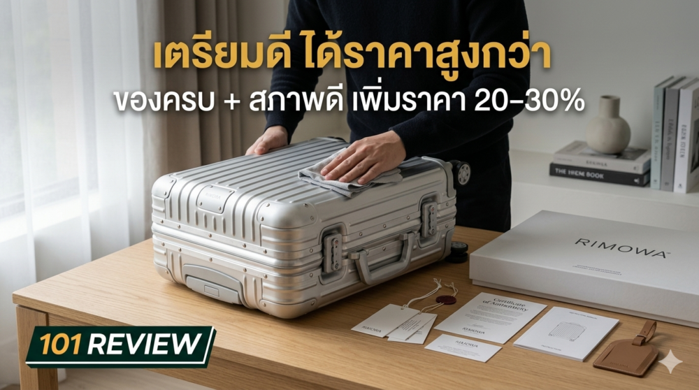 จำนำกระเป๋า Rimowa ได้เงินเท่าไหร่? เปิดราคารับจำนำทุกรุ่นยอดนิยม ปี 2026 4 เตรียมกระเป๋า Rimowa ก่อนจำนำ ทำความสะอาดให้สภาพดีได้ราคาสูงขึ้น