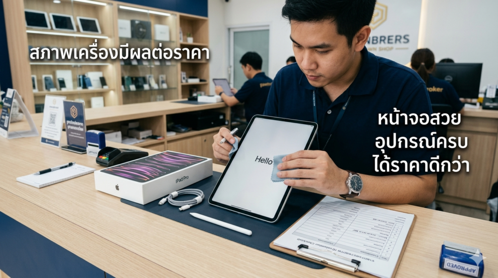 รีวิวร้านรับจำนำ iPad Pro ในกรุงเทพ 2026 ที่ไหนให้ราคาสูงสุด เช็กก่อนเสียเปรียบ 2 ตรวจสอบไอแพดโปร ก่อนจำนำ