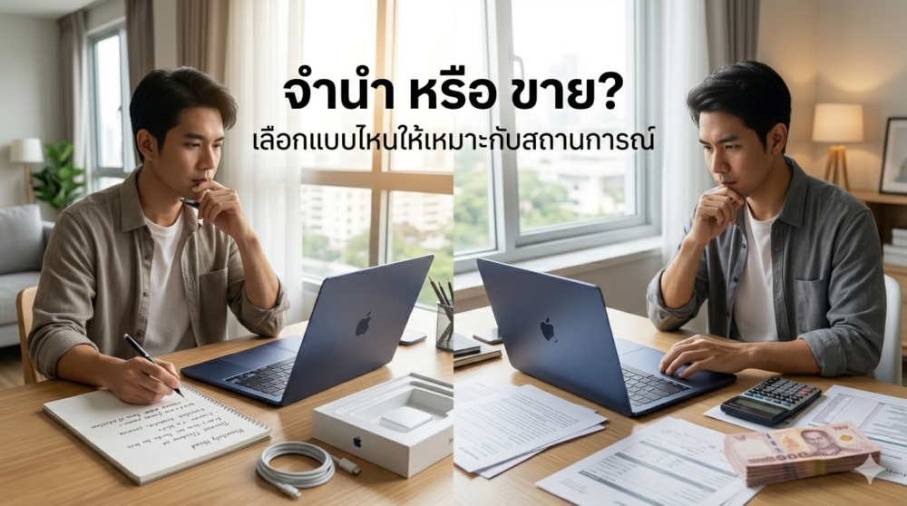 รับจำนำ MacBook Neo ได้เงินเท่าไหร่? รีวิว 3 ร้านรับจำนำราคาสูงสุด อัปเดต 2026 3 ลูกค้าจำนำโน้ตบุ๊กรับเงินสด, ขั้นตอนจำนำสินค้า